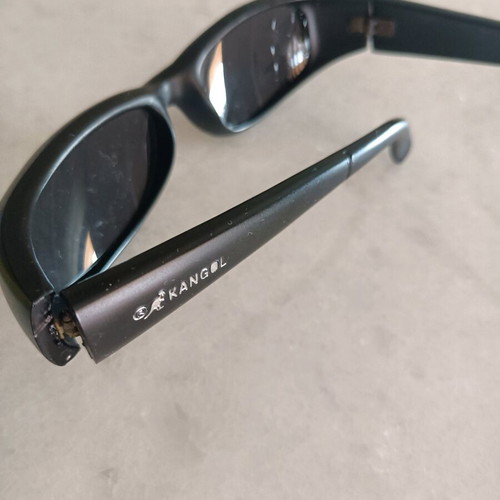 Vintage Kangol sunglasses like new, black wrap-around style