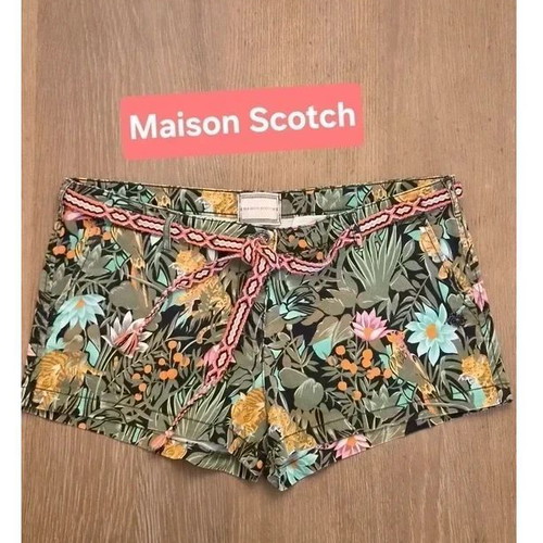 Maison Scotch Jungle Print Shorts New with Braided Belt W29