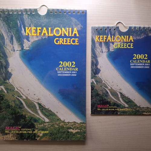2002 calendars new, pack of 2, Kefalonia