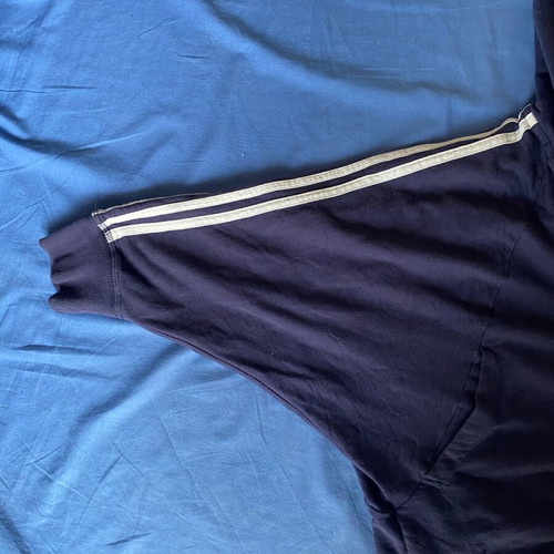 Adidas cropped blue women's jacket like new 3/4 sleeve
