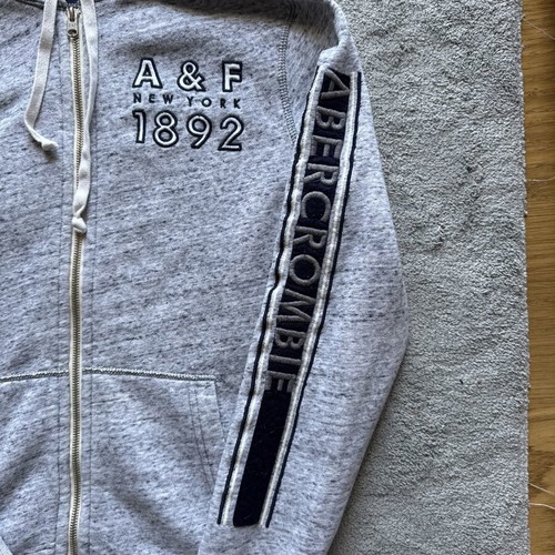Abercrombie and Fitch jacket like new, unisex, gray and blue, size S