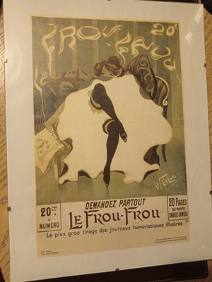 Framed print with glass and clips used 30x40 Parisian theme from Paris
