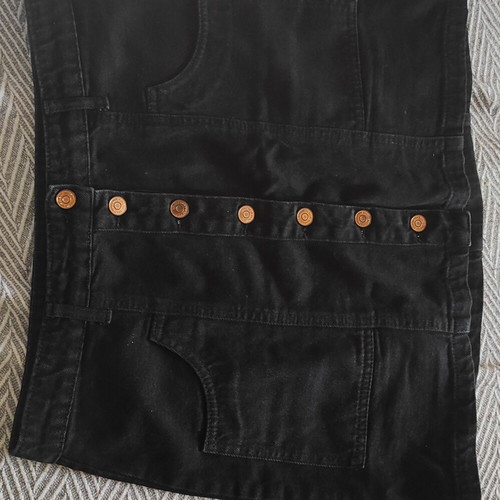 Stradivarius black denim skirt used, size 42