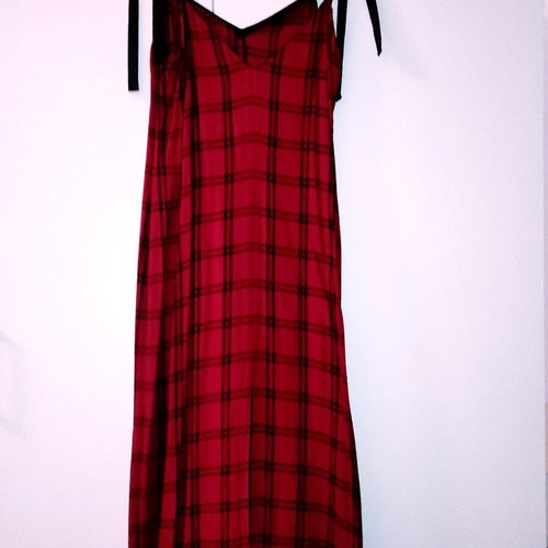 Red plaid midi dress Zara Trafaluc like new, size M