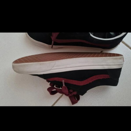 Vans sneakers size 41, black and red