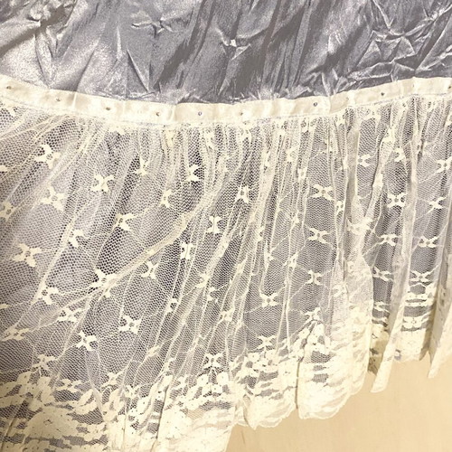 Prince Oliver satin skirt with lace and rhinestones, new