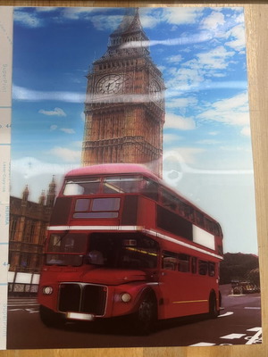 3D lenticular mini poster 25x35 cm, Big Ben, used