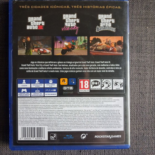 Grand Theft Auto Trilogy Definitive Edition PS4 game like new