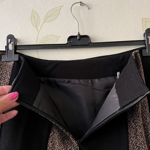 A-Style Brown Skirt with Back Zipper New