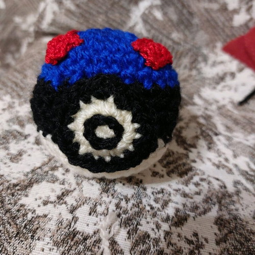 Knitted Pokeball made to order, Pokemon Go, Nintendo