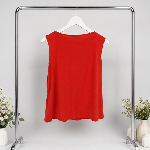 Nine West summer blouse size M like new, red polyester
