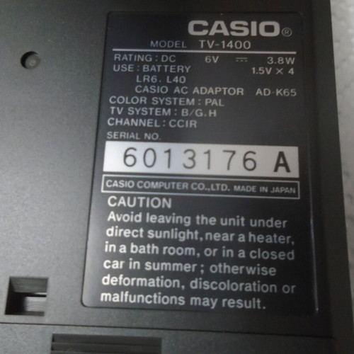 Casio TV-1400 LCD Pocket Color Television new