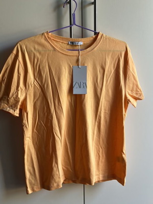 Zara L t-shirt new, 100% cotton, orange