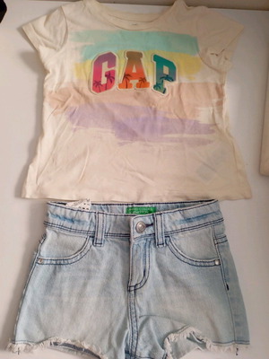Σετ Gap Benetton για κορίτσι νούμερο 2 σαν καινούργιο με δώρο μπλούζα