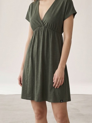 Firefly Sage Green Empire Waist Mini Dress XS like new