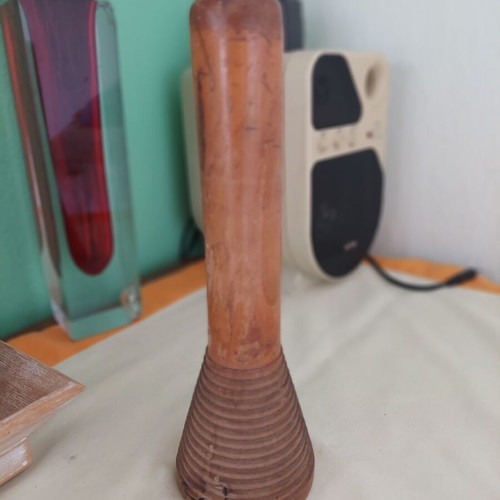 Wooden vintage textile spools used, pack of 3