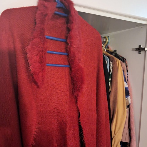 Fur Ensarpa women's S-M red like new
