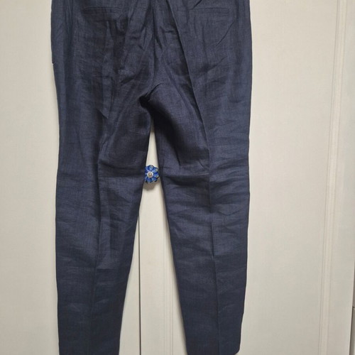 Zara blue linen pants size 38 like new