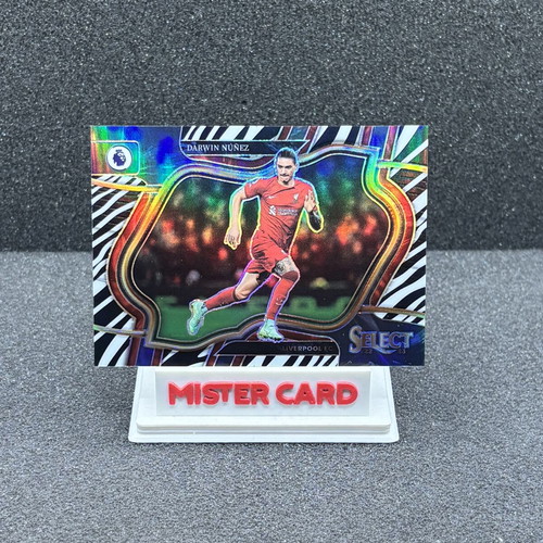2023-24 Panini Select Premier League Darwin Nunez Zebra Jersey Number 202 Liverpool Card