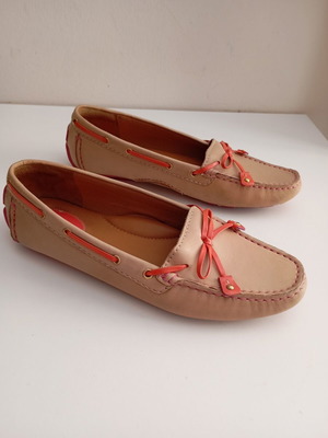 Clarks loafers like new, beige coral, size 38, leather