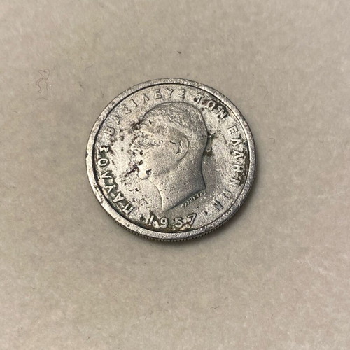 2 Drachmae 1957 new, silver