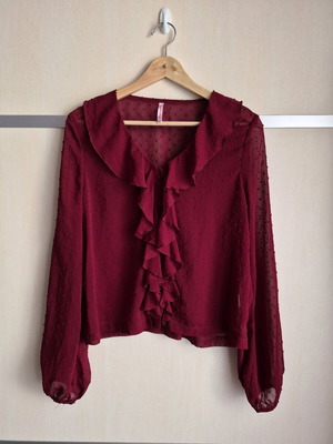 Πουκάμισο Pink Woman σαν καινούργιο, μέγεθος Μ, σκούρο κόκκινο