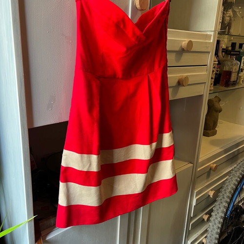 Zara strapless dress S coral like new