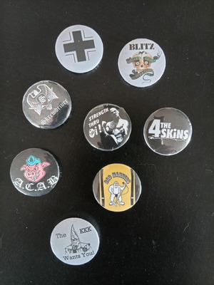 Skinhead Ska Oi Punk Pin Badges like new, colorful set