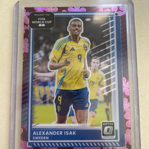 2025-26 Panini Optic Road to World Cup Alexander Isak Cherry Blossom card