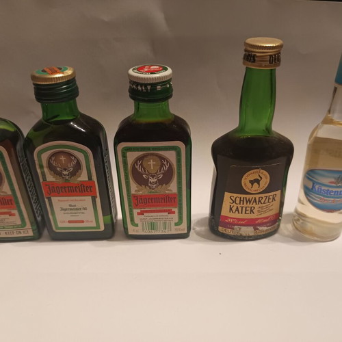 German liqueur miniatures, pack of 14, 20ml and 50ml
