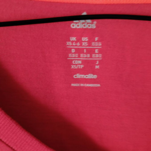Adidas t-shirt, pink, size XS