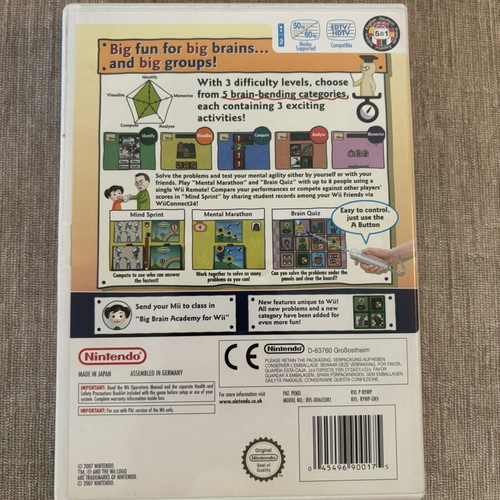 Big Brain Academy Nintendo Wii game used, English, complete