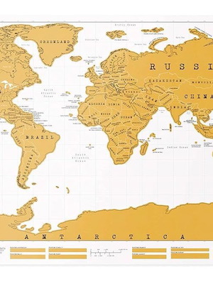 Scratch Map large size for office decoration
