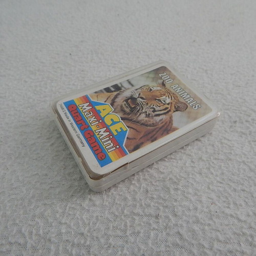 Ace Maxi-Mini Quart Zoo Animals card game used, 1980s