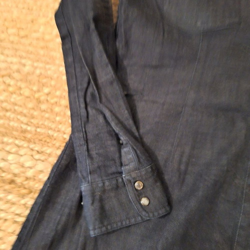 MCS women's denim shirt dress like new, dark blue, size L