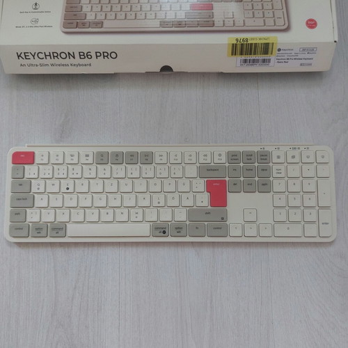 Keychron B6 Pro Ultra-Slim Wireless Keyboard new, Retro Red