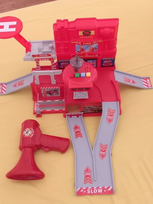Fire station track used, made of lightweight plastic