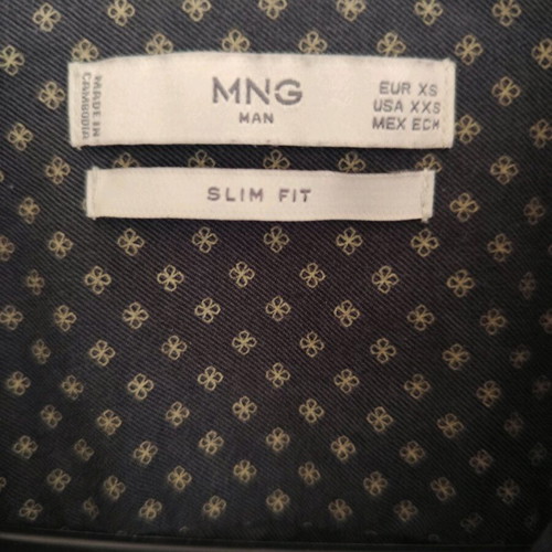 Mango shirt size S slim fit like new, black and brown
