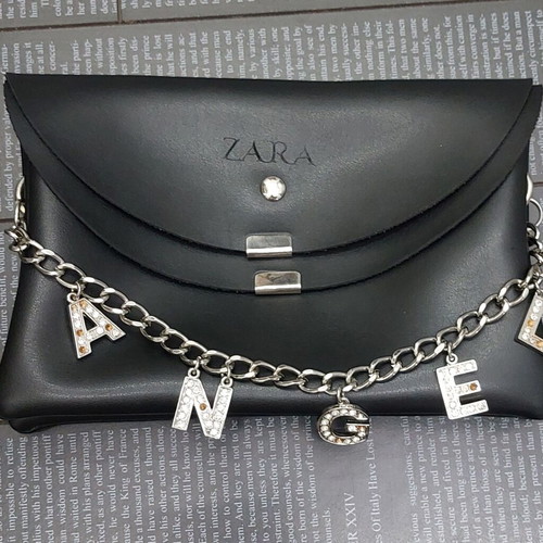 Zara black shoulder bag with chain, like new