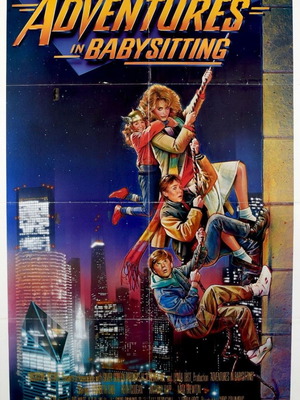 Adventures in Babysitting Chris Columbus movie poster used, 1987