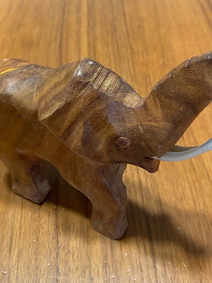 Wooden decorative elephant like new without damage