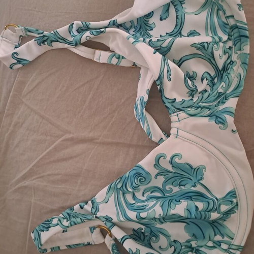 Eafte bikini new, size large, white and turquoise