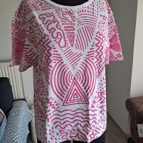 Anglomania Vivienne Westwood blouse used, white and fuchsia, size M