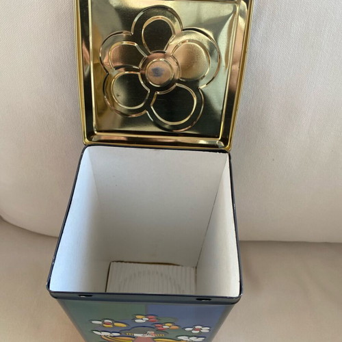 Grand Marnier tin container used, vintage with paintings