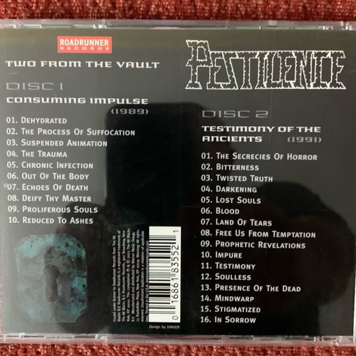Pestilence Two From The Vault 2 CD like new, metal