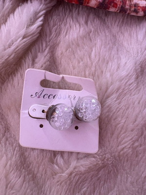 Earrings new, white
