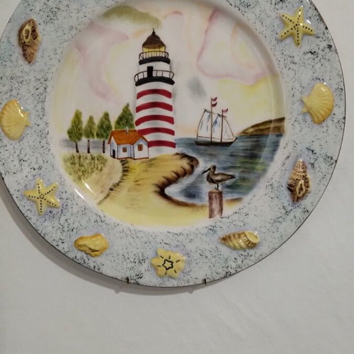 Decorative plate set 2 pieces, 15 cm diameter, new