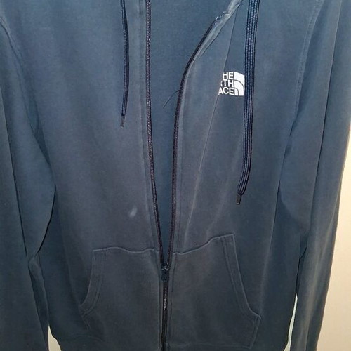 The North Face jacket with hood like new, dark blue, size S