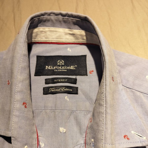 Napoleone men's dress shirt medium used, blue
