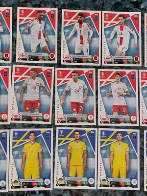 Topps Match Attax Euro 2024 update cards like new Poland, Georgia, Ukraine